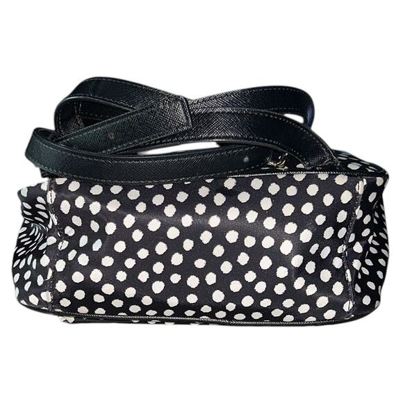 Kate Spade Wilson Road Polka Dot Black & White Nylon Mini Backpack - Picture 5 of 10